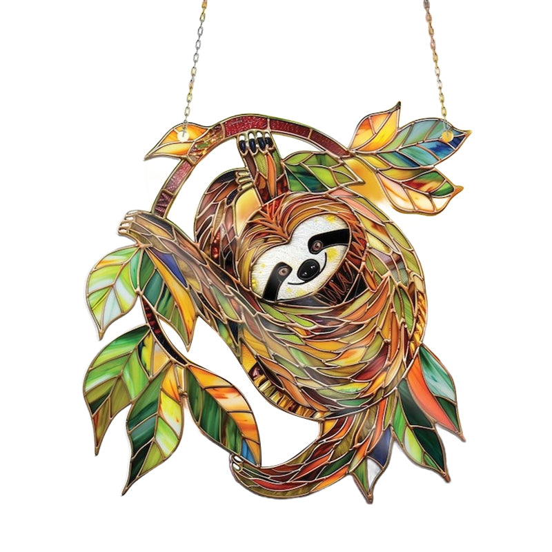 Cute Acrylic Sloth Ornament
