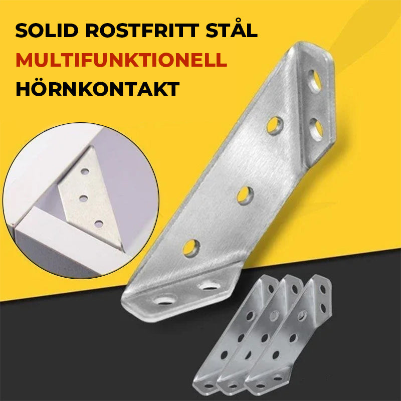 Universal hörnkoppling i rostfritt stål