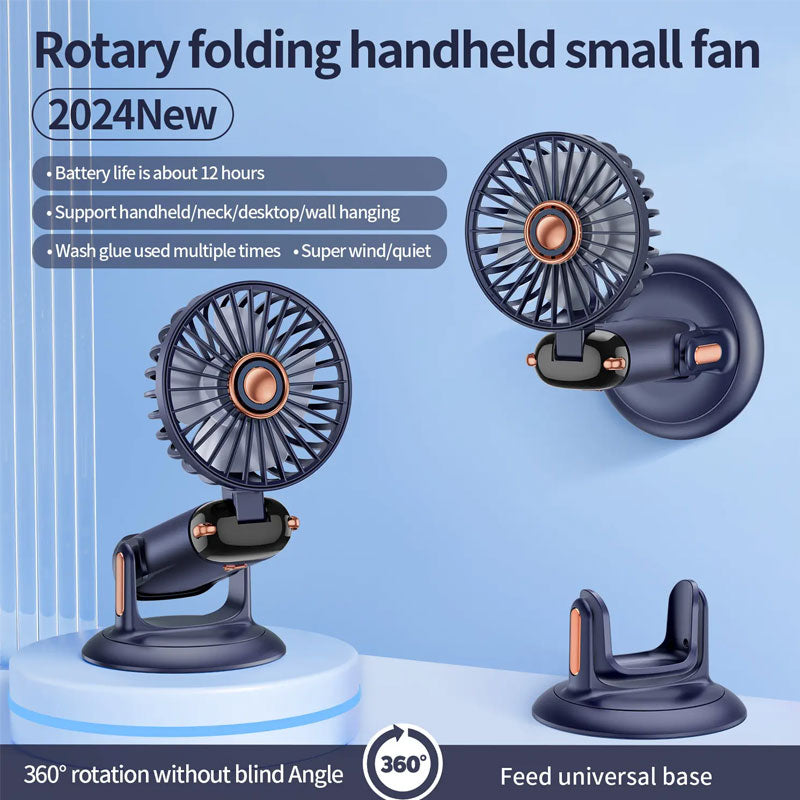 Portable Handheld Rechargeable Fan with Base