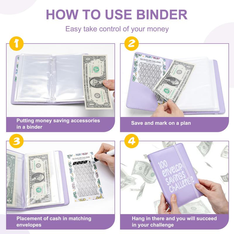 100 Days Money Saving Challenge Budget Storage Book