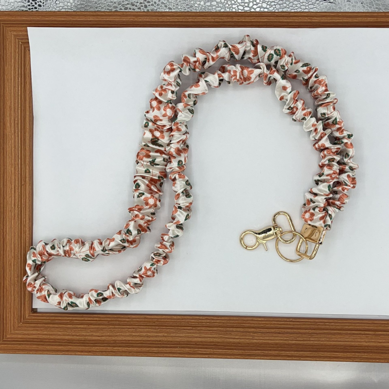 Adjustable Stretchy Scrunchie Lanyard for ID Badges & Keys