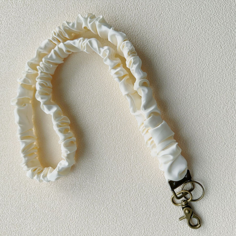 Adjustable Stretchy Scrunchie Lanyard for ID Badges & Keys