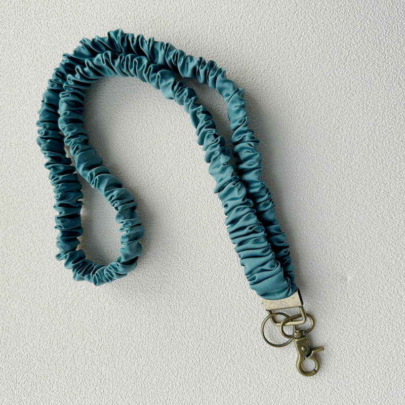 Adjustable Stretchy Scrunchie Lanyard for ID Badges & Keys