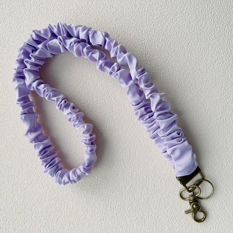 Adjustable Stretchy Scrunchie Lanyard for ID Badges & Keys