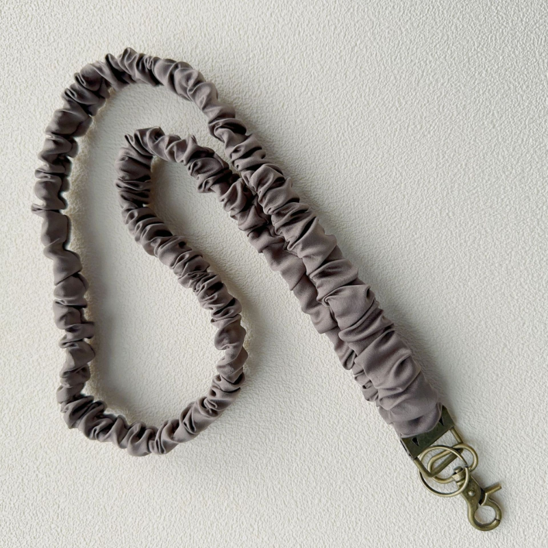 Adjustable Stretchy Scrunchie Lanyard for ID Badges & Keys
