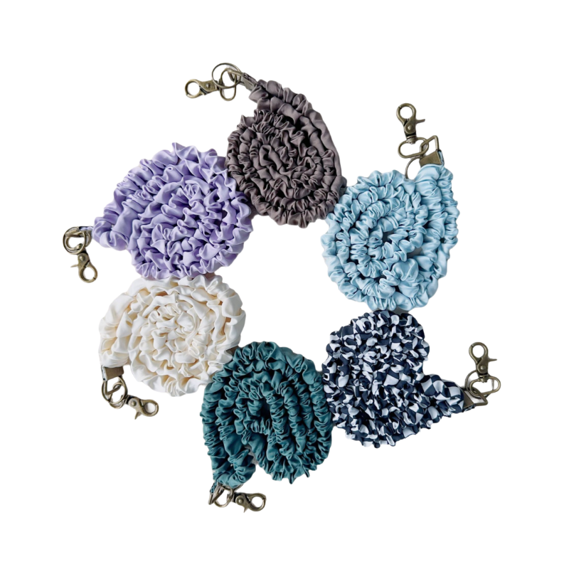 Adjustable Stretchy Scrunchie Lanyard for ID Badges & Keys