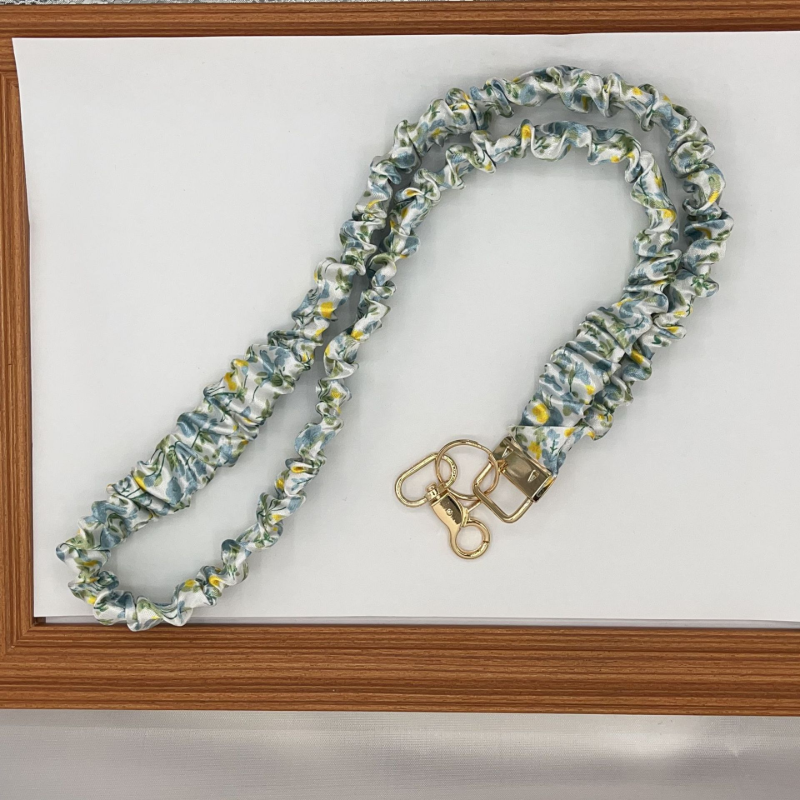 Adjustable Stretchy Scrunchie Lanyard for ID Badges & Keys