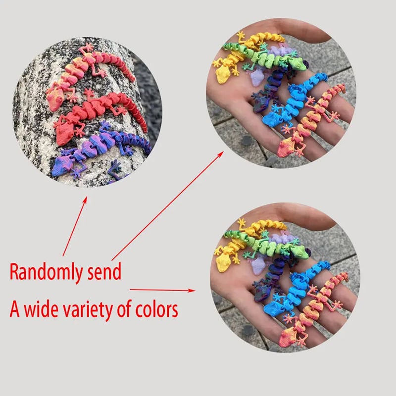 3D Colorful Gecko Decor