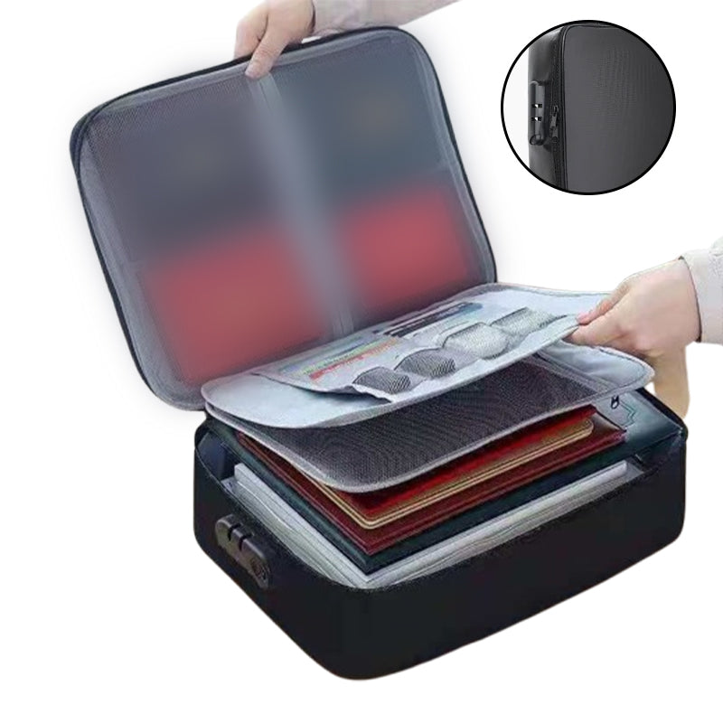 Waterproof And Fireproof Lockable Document Storage Bag