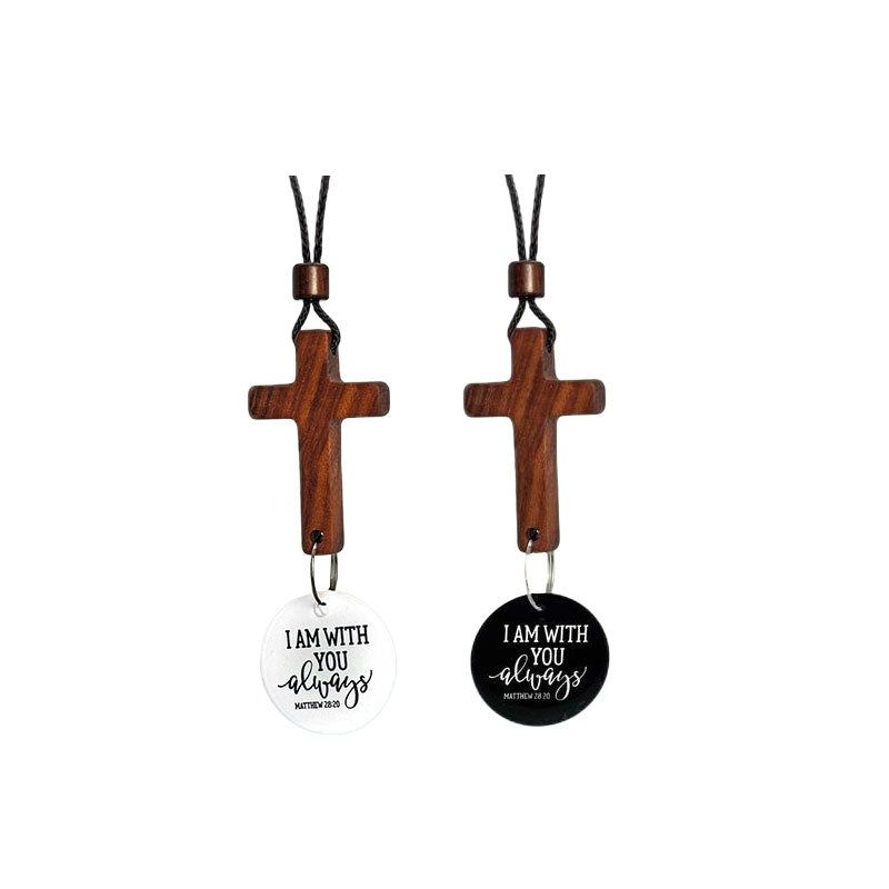 Scripture Cross Car Charm