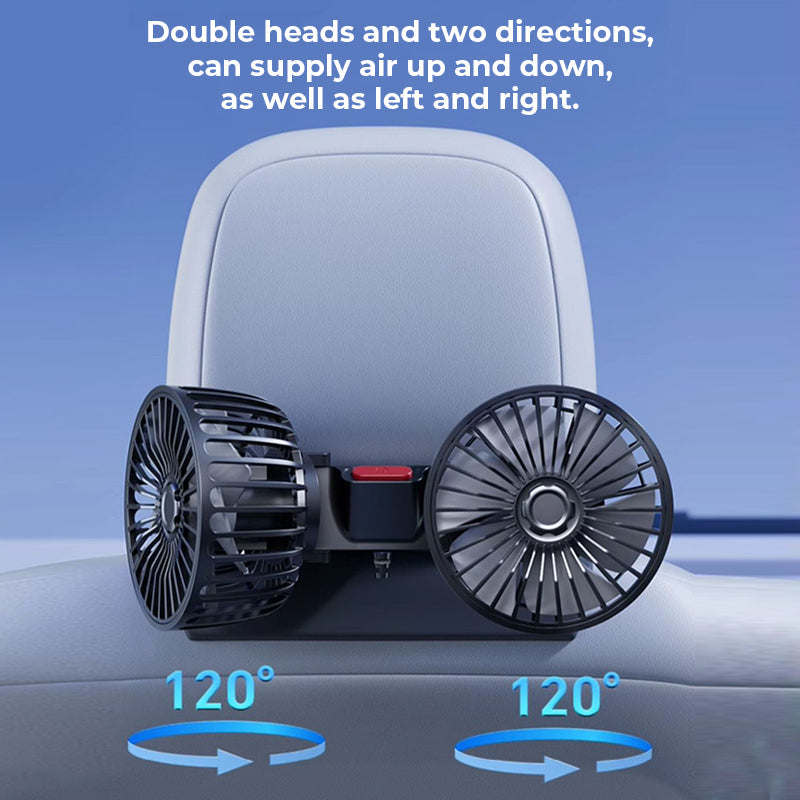 Upgraded Dual Head Mini Usb Car Fan