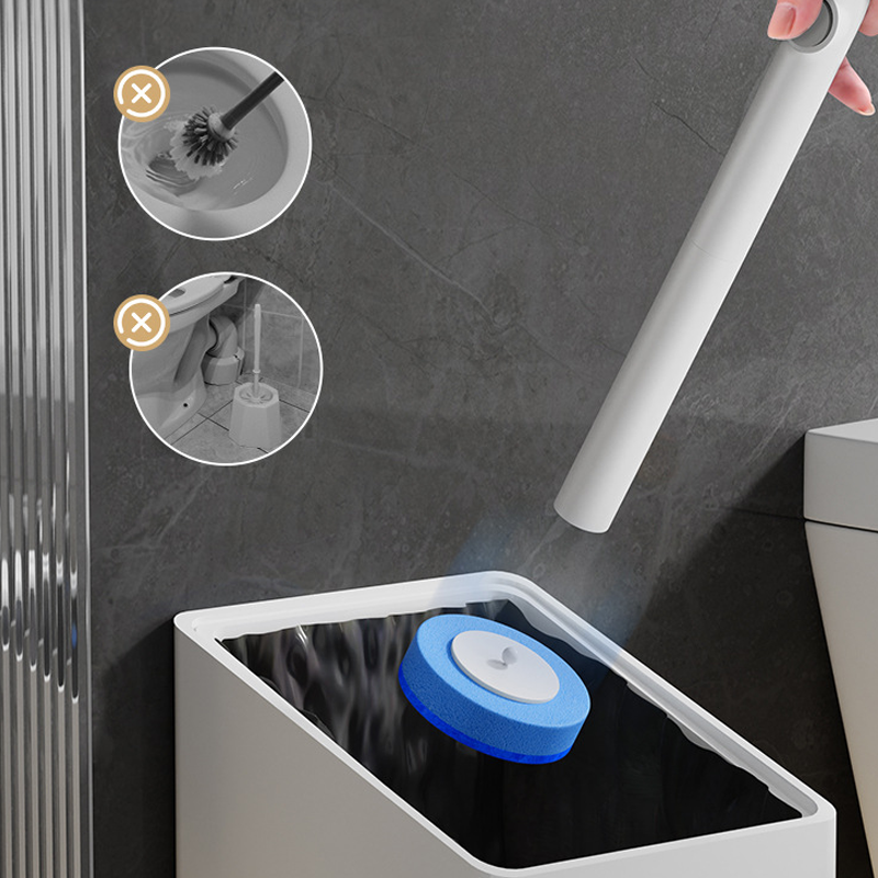 Disposable toilet brush with refills