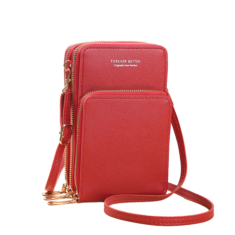 Liten crossbody-väska i läder