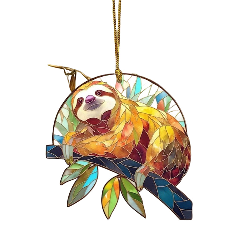 Cute Acrylic Sloth Ornament