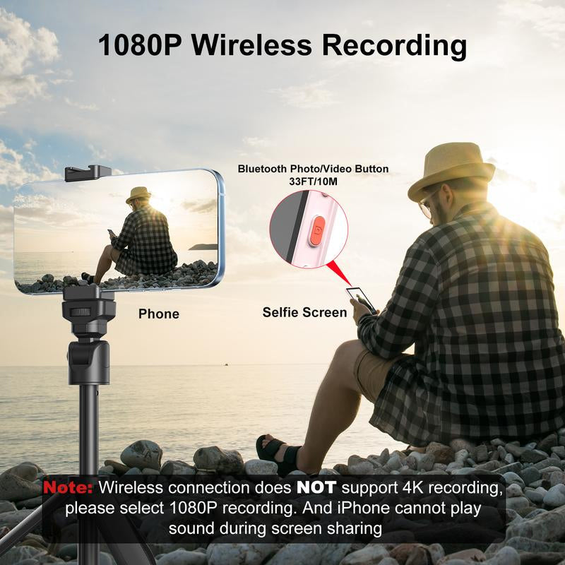 Magnetic Selfie Screen with 4K Recording – Portable Display for Content Creators