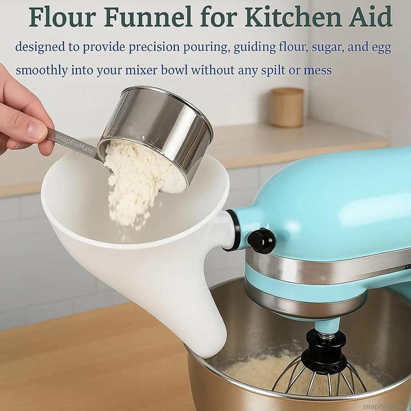 Flour Funnel for Kitchen Aid Stand Mixer