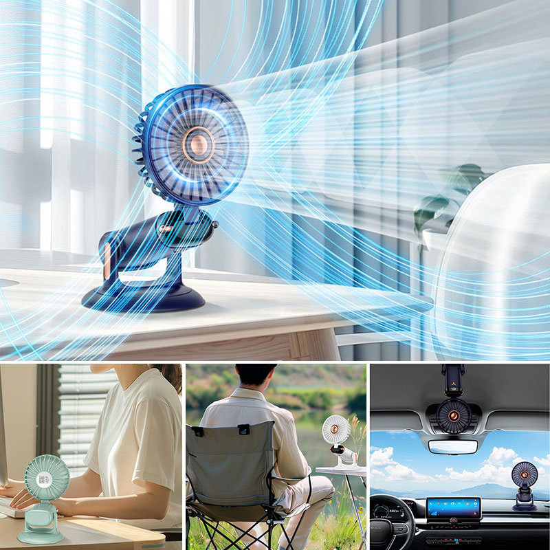 Portable Handheld Rechargeable Fan with Base