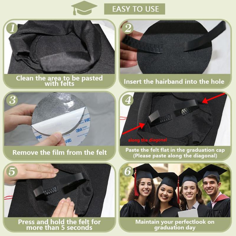 Firm Anti-fall Hair Band for Graduation Cap