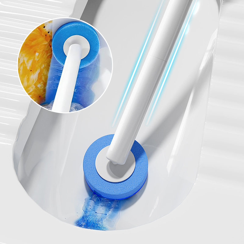 Disposable toilet brush with refills