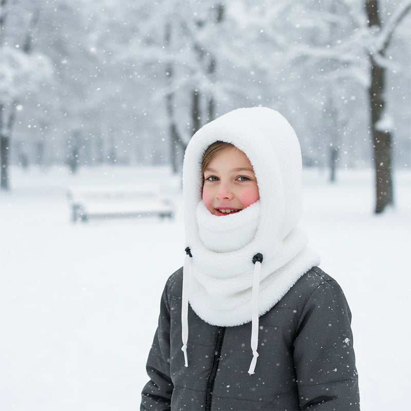 Kids 3-in-1 Fleece Winter Hood