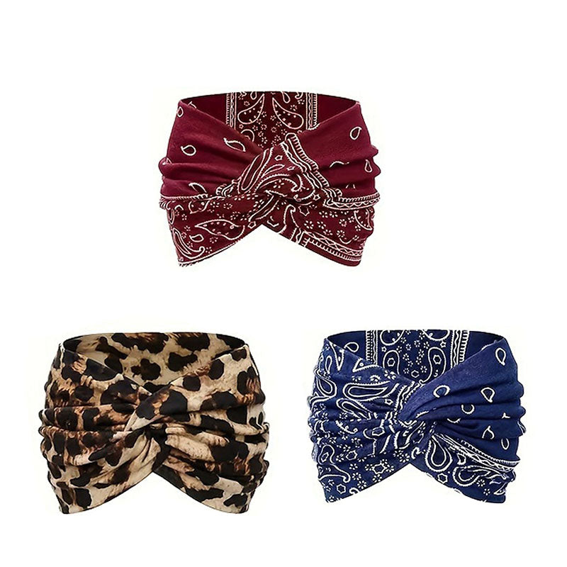 Vintage stijl brede tie-dye haarband