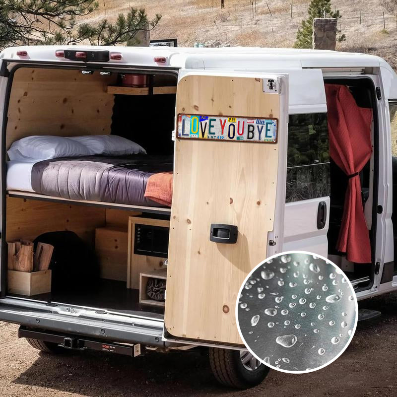 Retro License Plate Style Tin Sign Wall Decor