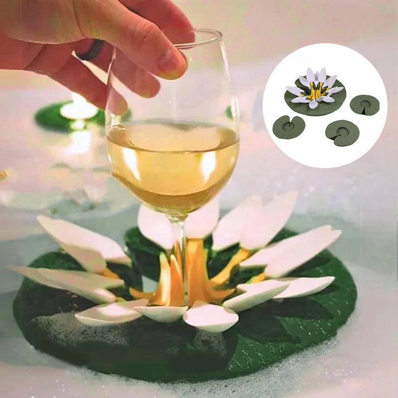 Lily Flower Wine Glass Holder for Bathroom
