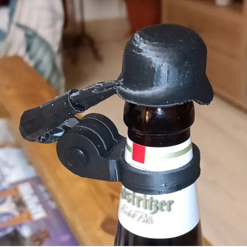 Soldier Salute Beer Bottle Helmet