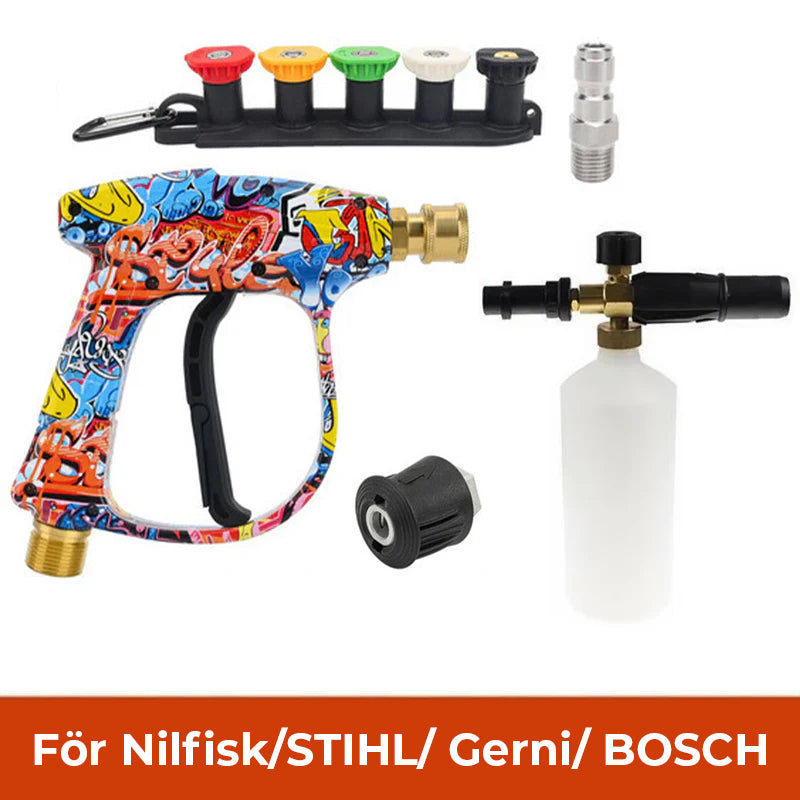 Högtryckstvätt-set för graffiti