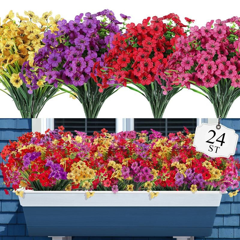 Konstgjorda faux blommor för inomhus- och utomhusdekoration
