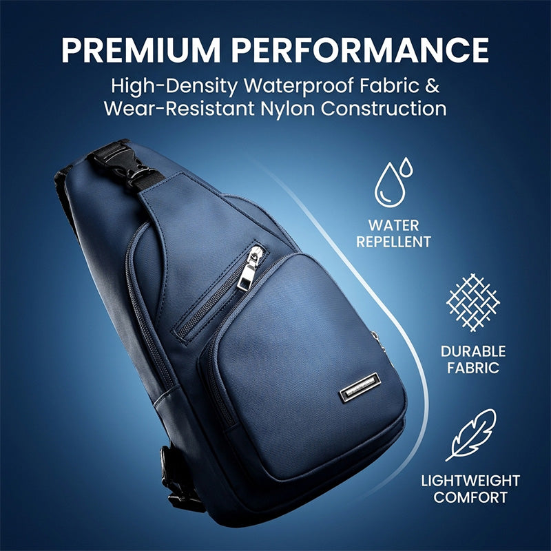 Men's Waterproof Oxford Sling Chest Bag