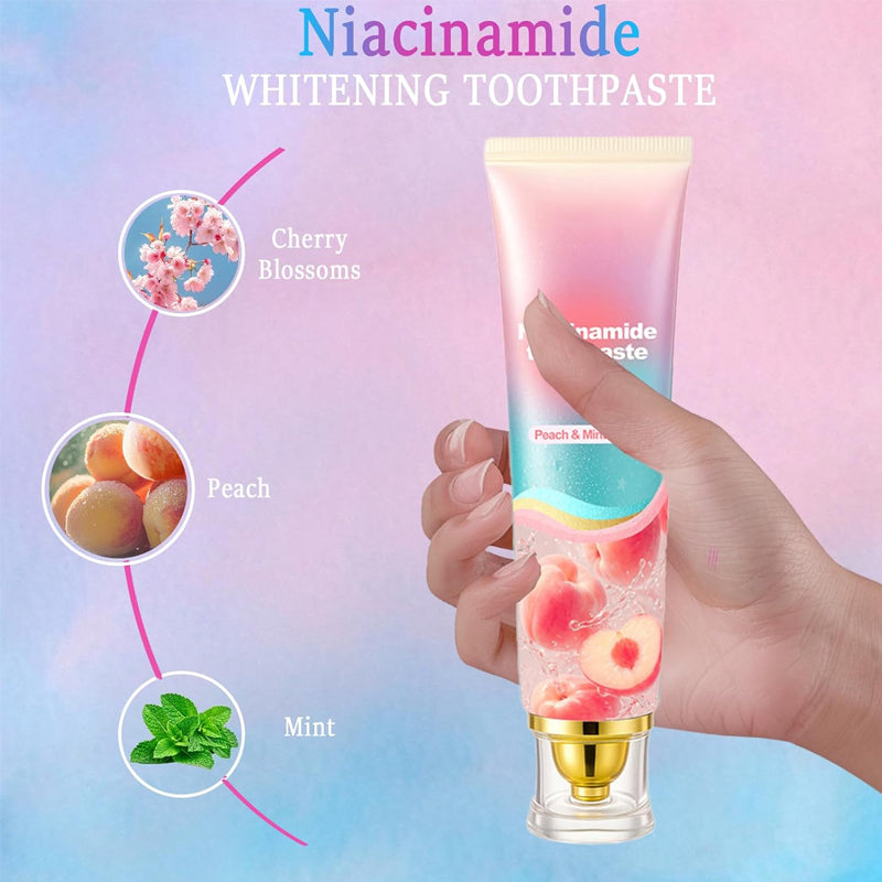 Peach Flavor Niacinamide Whitening Toothpaste