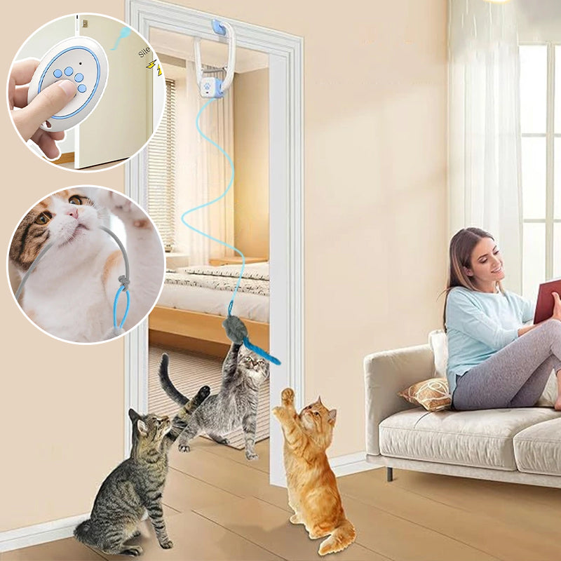 Door-Clip Remote-Controlled Electric Cat Toy