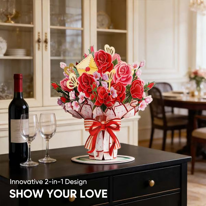 Forever-Blooming 3D Flower Pop-Up Card
