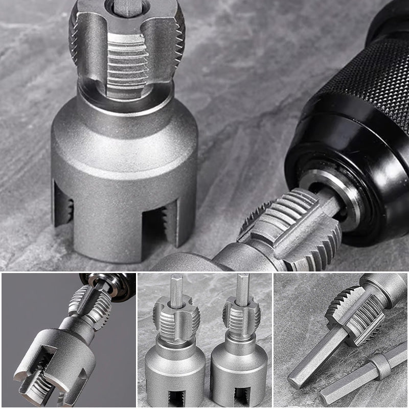 Integrated Internal & External Pipe Threading Tool