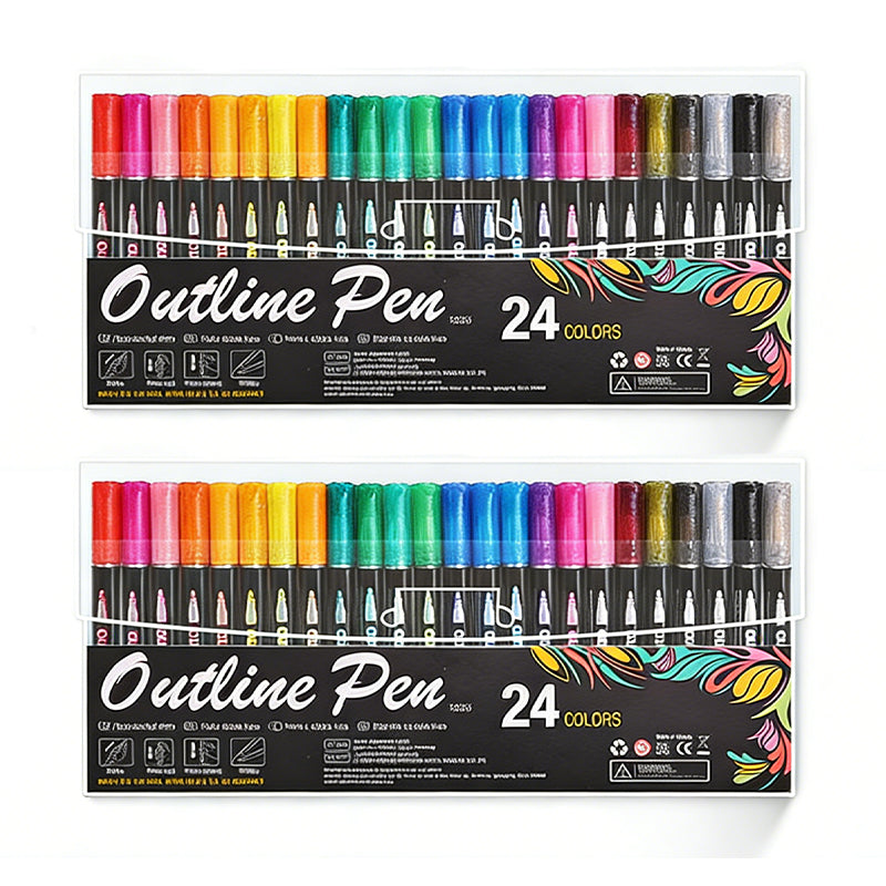 24 Outline Shimmer Markers