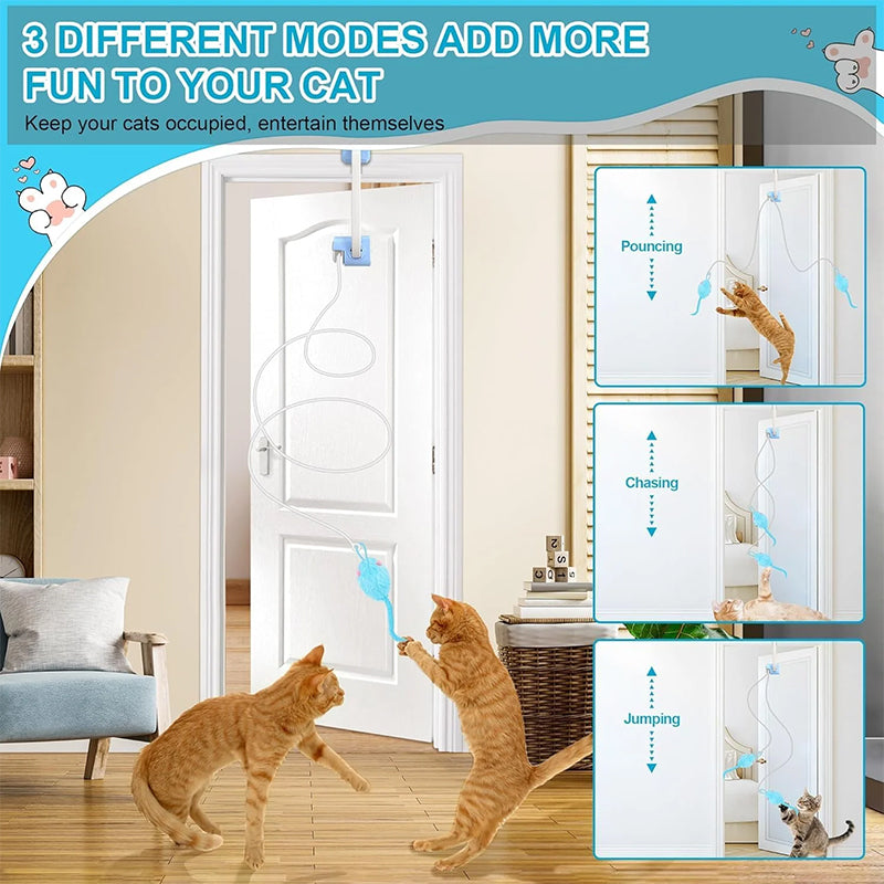 Door-Clip Remote-Controlled Electric Cat Toy