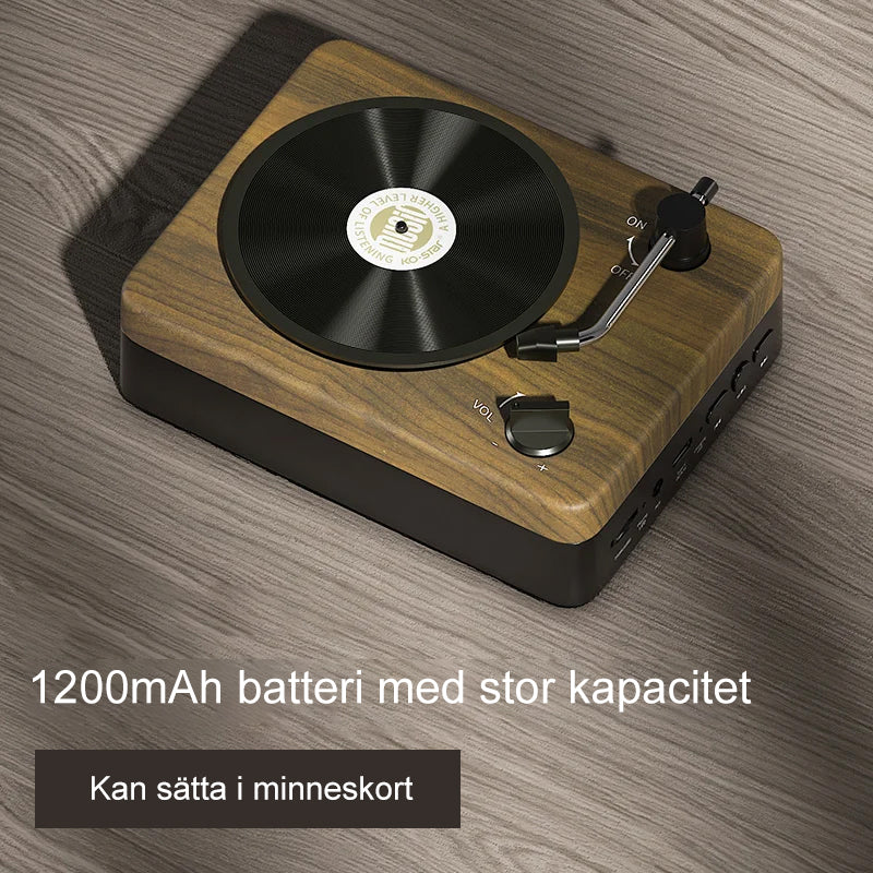 Retro bluetooth högtalare i trä