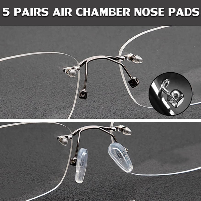 Soft Silicone Air Chamber Eyeglasses Nose Pads (10 pairs)