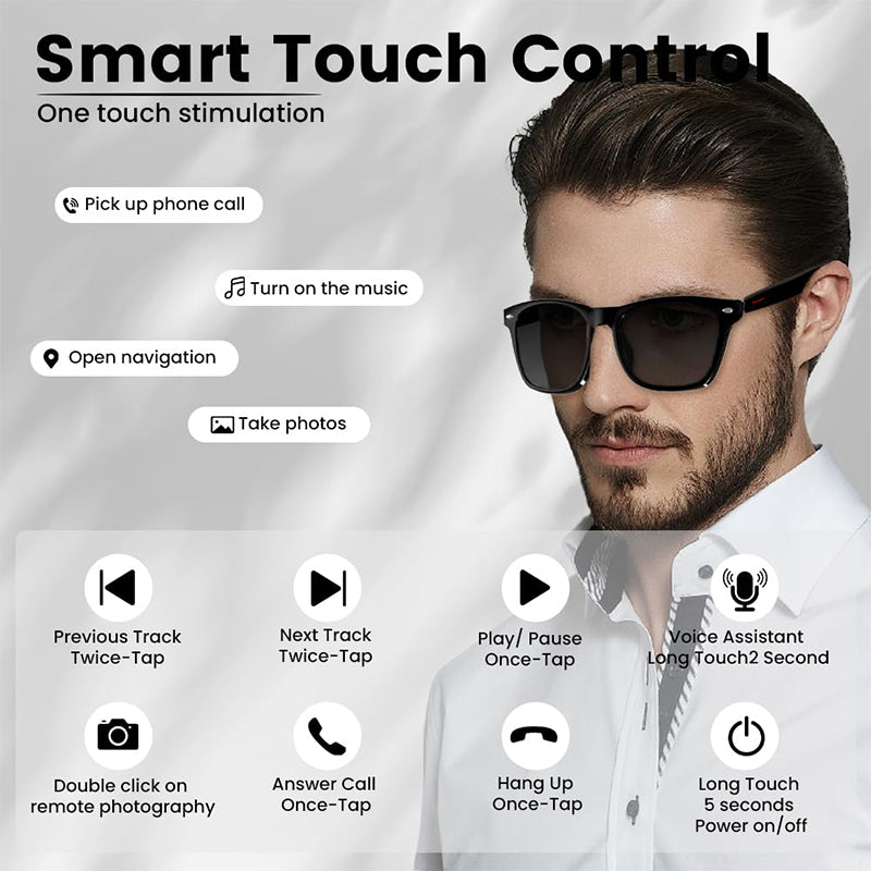 Wireless Headphone Smart Glasses for Music & Calling