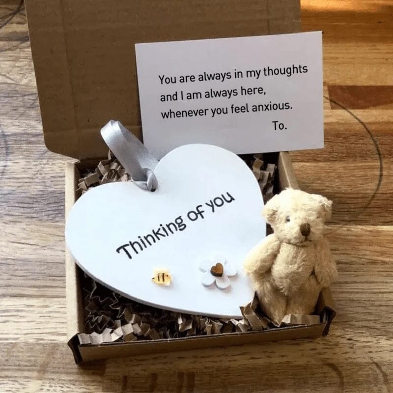 Trähjärtficka Teddy Bear Kram