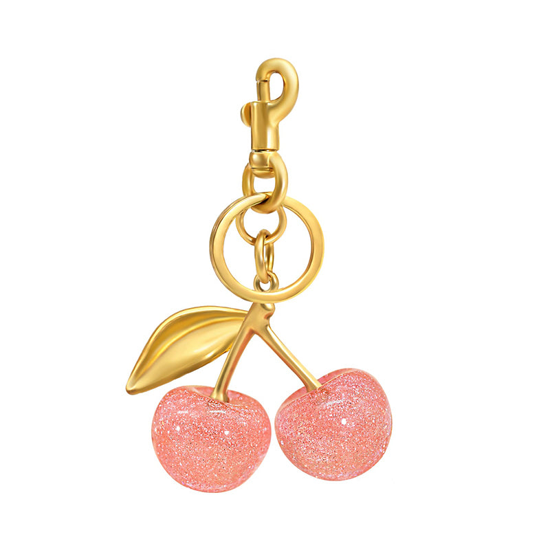 Cute Cherry Design Keychain