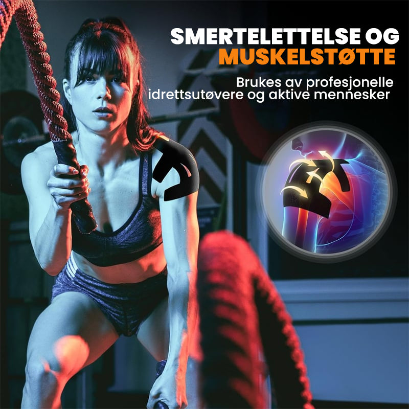 Kinesiotejp för lindring av axelsmärta