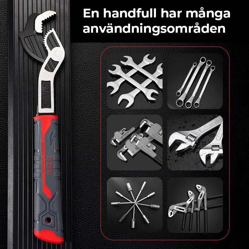 Multifunktionell självlåsande justerbar skiftnyckel