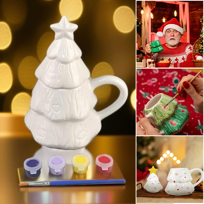 Christmas Tree DIY Mug Painting Kit