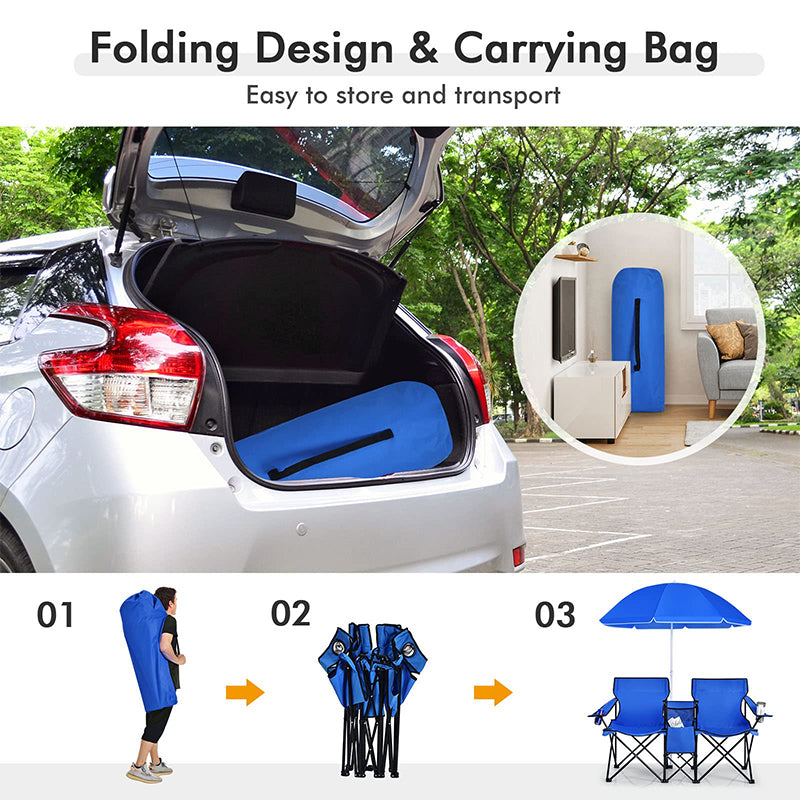 Double Portable Picnic Chairs