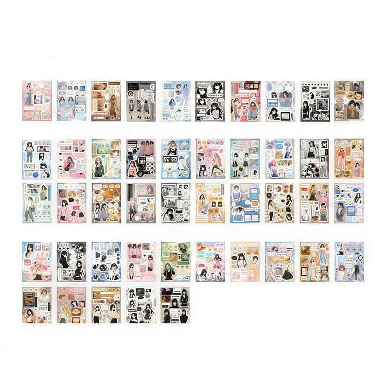 Romantic Memories Vintage Manga & Showa Style Die-cut Sticker Book