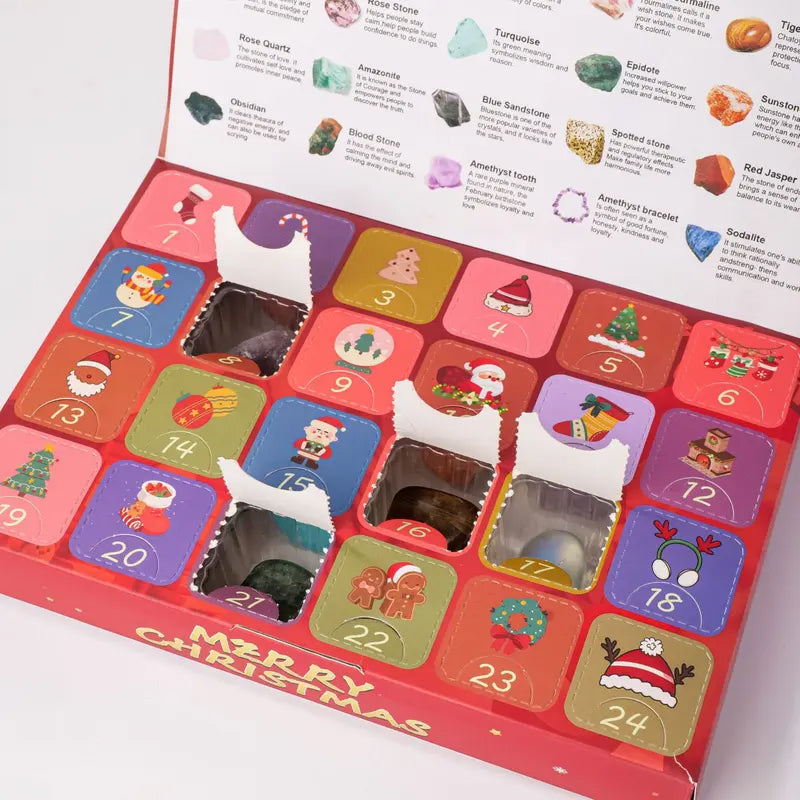 Christmas Advent Crystal Blind Box (24 Grids)