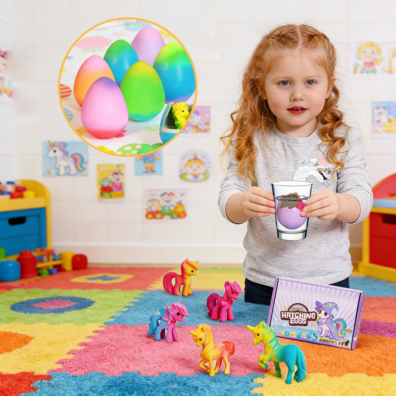 Magical Water-Hatching & Growing Unicorn Surprise Eggs