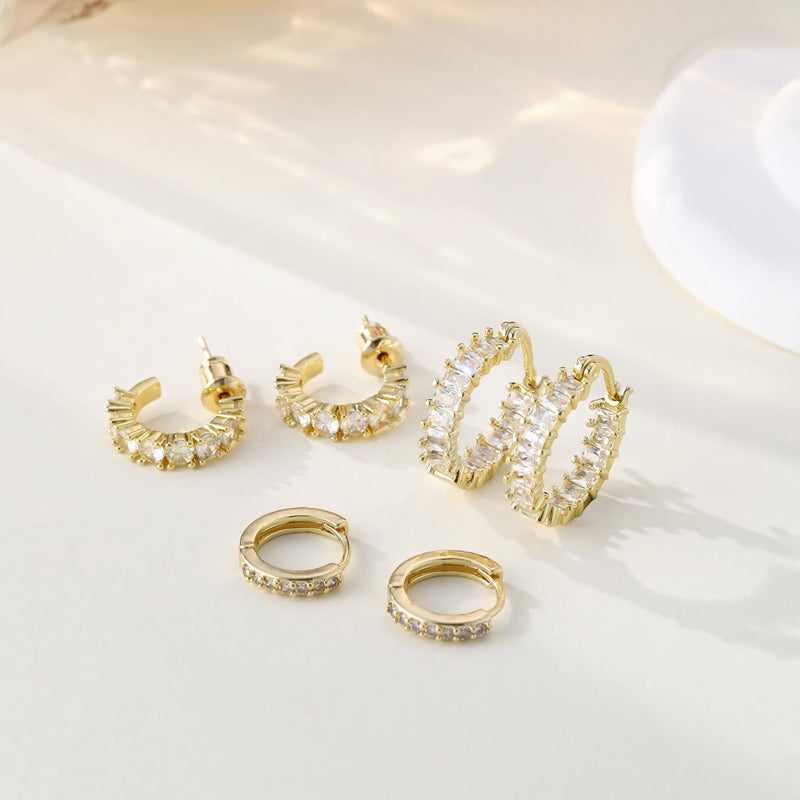 14K Gold-Plated Hoop Earrings